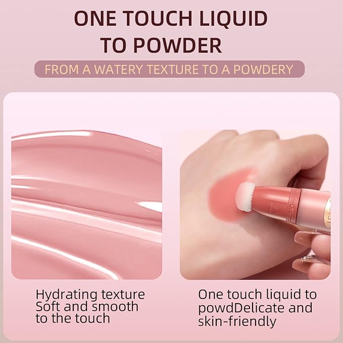 Liquid Blush Beauty Wand Matte Cream Blush Stick Nude Orange)
