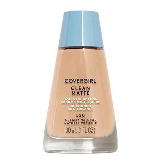 COVERGIRL, Clean Matte Liquid Foundation, Creamy Natural, 1 may vary)