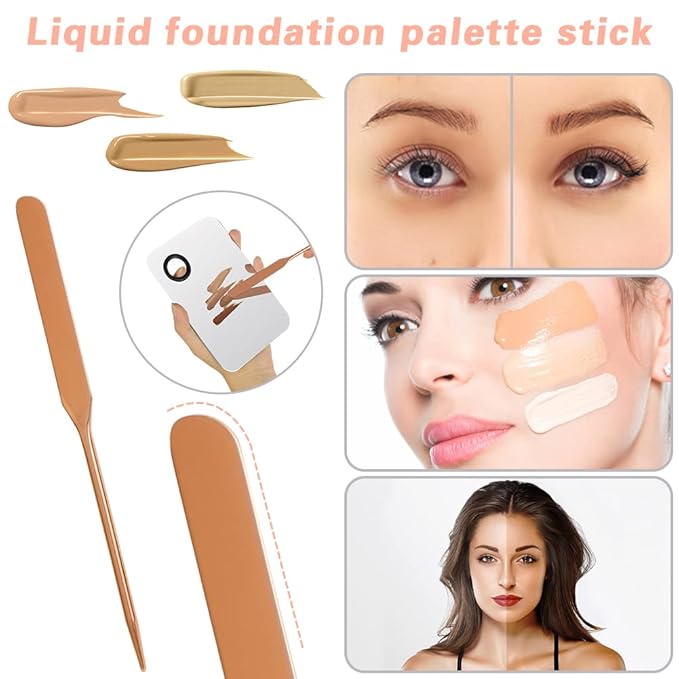 3PCS Makeup Mixing Palette, Stainless Steel Cosmetic Makeup