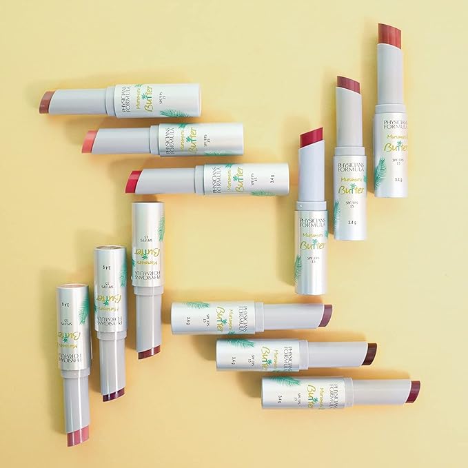 Physicians Formula Murumuru Butter Lip Cream, Lip Balm, Lip Moisturizer and Conditioner for Dry Lips. Fragrance free, Alcohol free Intensive Lip Mask and Lip Therapy Skin Care, Acai Berry