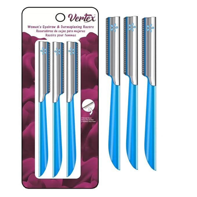 Womens Facial Hair Razor For Face Peach Fuzz Removal Shaver Dermaplaning Tool Sensitive Skin Trimmer Fine Hair Eyebrow Razors Dermaplane Exfoliating