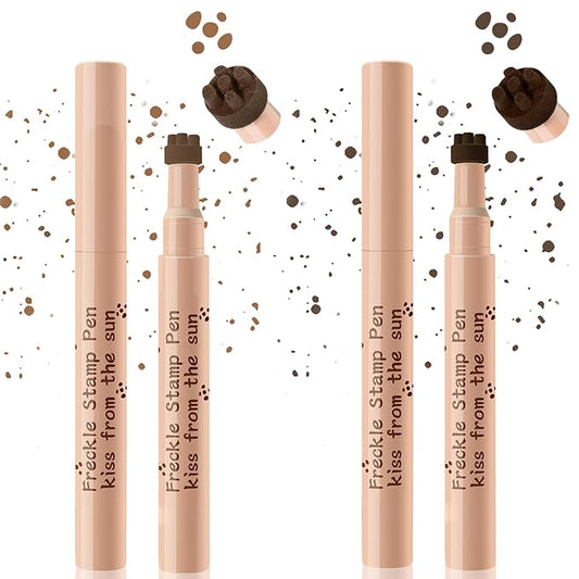 2 Colors Freckle Stamp Pen, Natural Like Freckle #Light&Dark Brown