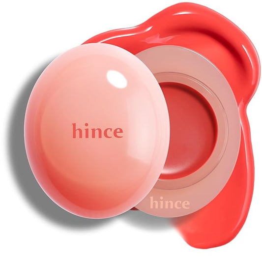 HINCE Raw Glow Dewy Ball - Tinted Lip Balm, Jelly Gloss Glow, Shine and Hydration, Lip & Blush Multiuse, Vegan, 0.12 oz. (13 colors) (HONEY CORAL)