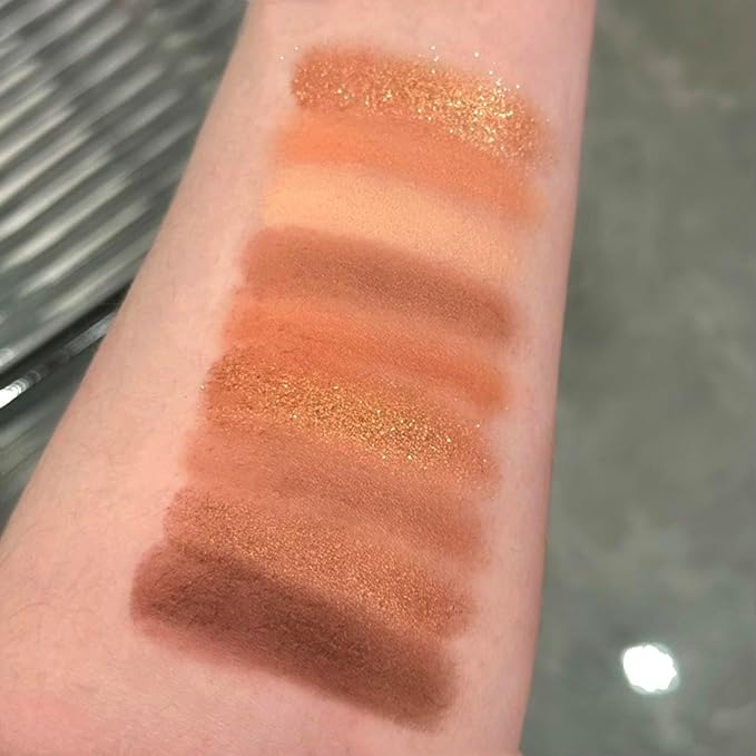 Neutral Nude Brown Eyeshadow Palette, 9 Colors Glitter Matte Eye Shadow Palette Makeup, Rose Gold Dark Brown Bronze Eyeshadow Palette, Highly Pigmented Waterproof Chocolate Eyeshadow Palette