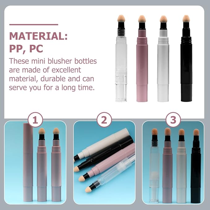 Beavorty 4pcs Gloss Portable Cream Practical Oil Blusher Gloss