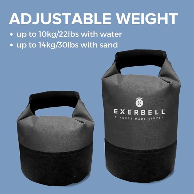 Foldable & adjustable kettlebell 2-14 kg – water-