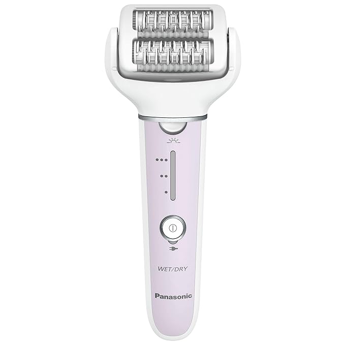 Panasonic Epilator with Gentle Cap, Electric Hair Remover for Home, 3 Speed Settings, Wet Dry, Washable - ES-EY30