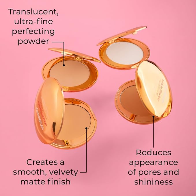 MCoBeauty Miracle Flawless Pressed Powder, Medium Warm Shade, Free Cosmetics
