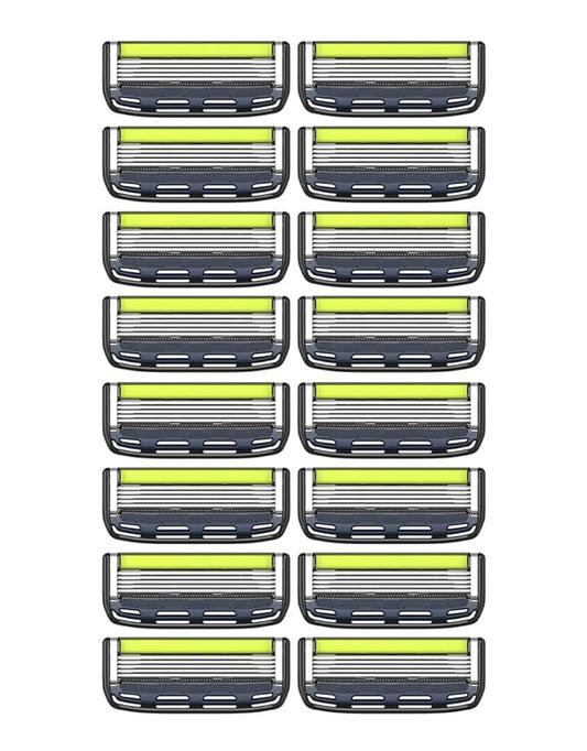 Dorco Pace 5 Pro Razors - Shaving System For Men with Trimmer - 16 Refill Cartridge Set