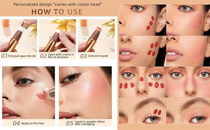 3 Colors Liquid Contour Beauty Wand, Highlighter and Blend. (1#/3#/4#)