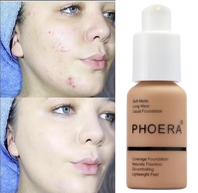 PHOERA Foundation, Flawless Soft Matte Liquid Foundation 24 -Warm Sun)