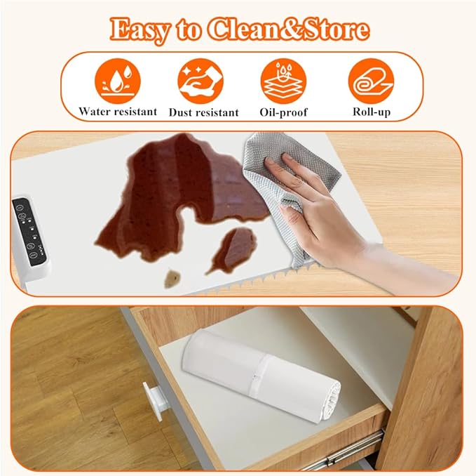 Food Warmer Mat, Electric Warming Tray, Portable Food