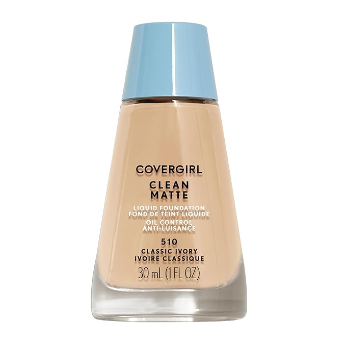 COVERGIRL Clean Matte Liquid Foundation Classic Ivory, (packaging may vary) 1 oz