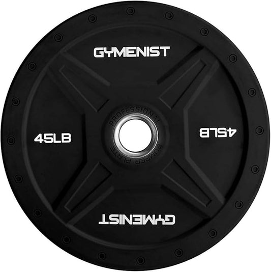GYMENIST Bumper Plates is Made for 2 Inch 10 LB 55 LB