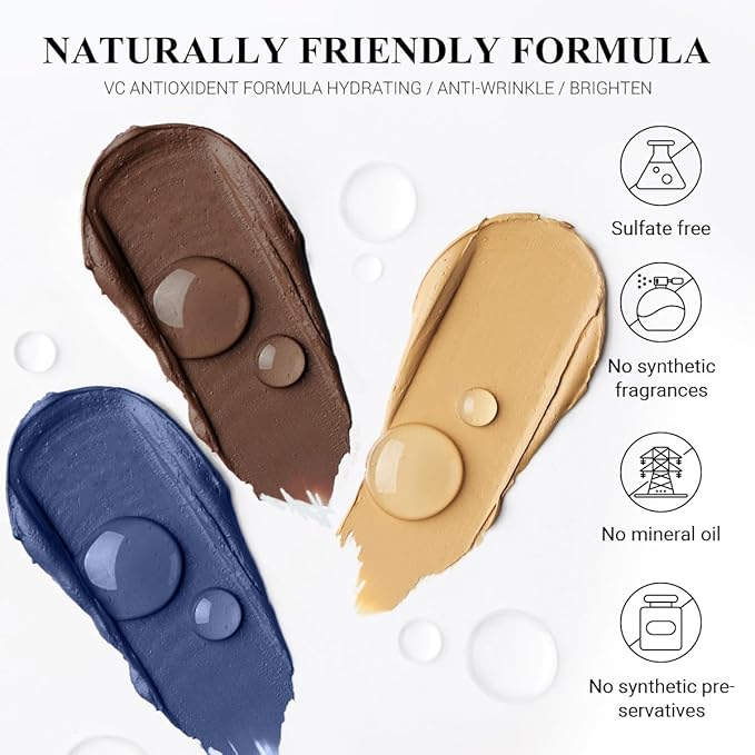 3PCS Eyeshadow Stick,Pro Longwear Matte Eye Shadow Sticks Pencil Crayon-Denim