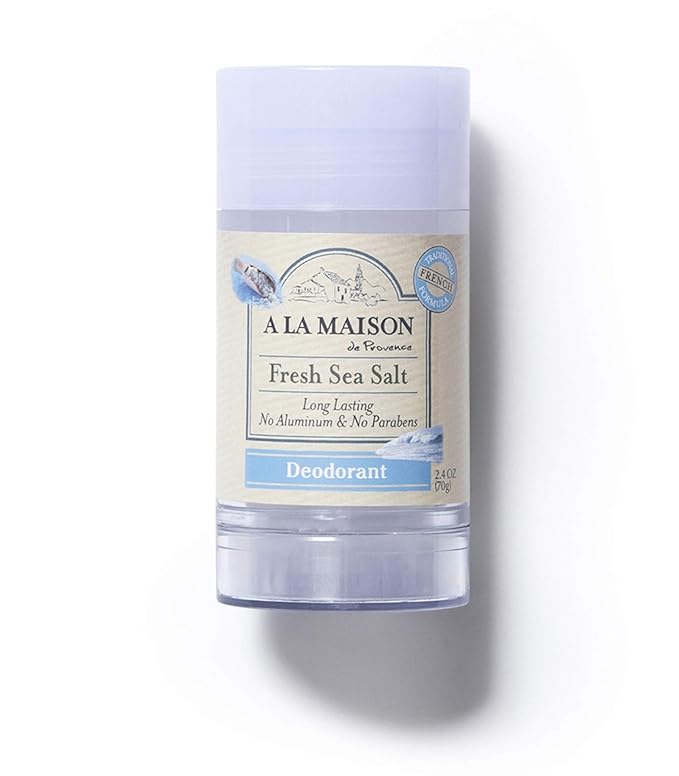 A La Maison Fresh Sea Salt Aluminum Free Deodorant for Women and Men - Natural Deodorant (3 Stick Bulk Pack)