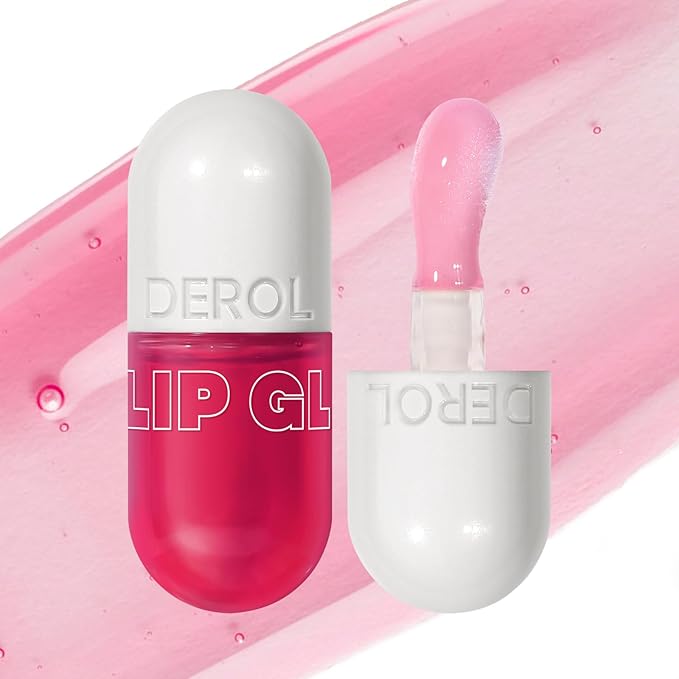 Lip Plumper Gloss High-Shine Liquid Lip Plumping Color, Long-Lasting Plumper Pout, Moisturizing, Non-Sticky With Natural Ginger Extract Portable 6 Colors(04#Cherry)