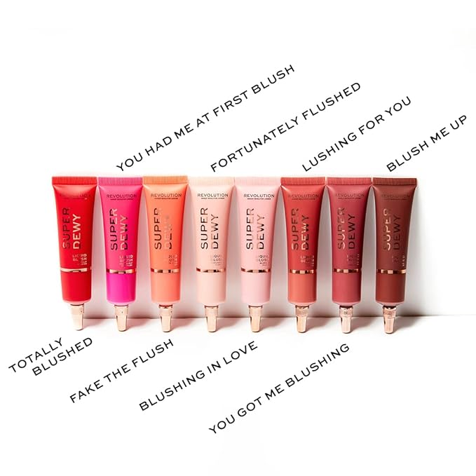 Makeup Revolution Superdewy Liquid Blush, Lightweight Buildable & In Love, 0.5fl.oz