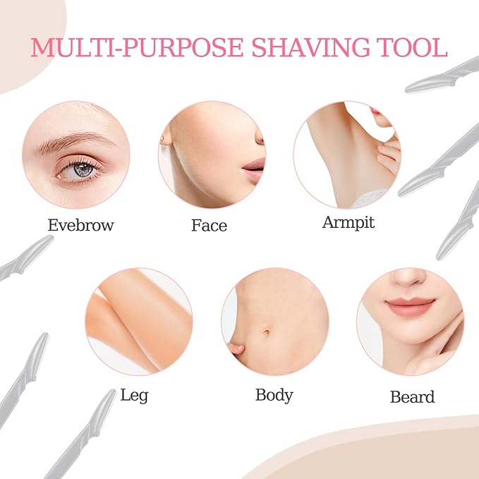 40pcs Eyebrow Razor for Women, Newbie Friendly Dermaplane Razor, Face Razors and Shaver Dermaplaning with Protective Covers (Black)