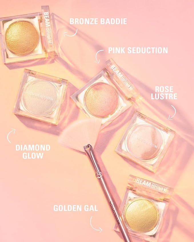 Makeup Revolution Beam Bright Highlighter, All Over Face