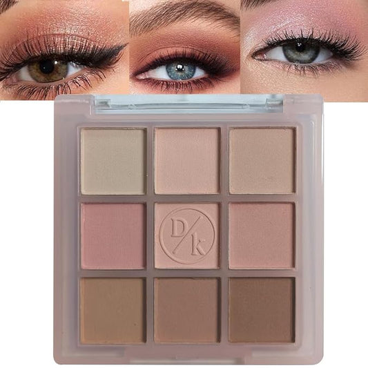 Eyeshadow Palette Makeup- 9 Colors matte nude naked Eyeshadow Palette Matte Korean Natural Eye Shadow palettes Highly Pigmented Naturing-Looking Long Lasting (08#)