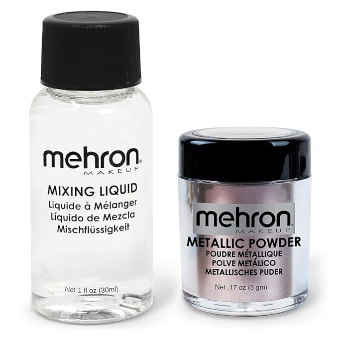 Mehron Makeup Metallic Powder (.) with Mixing Liqu 17 oz