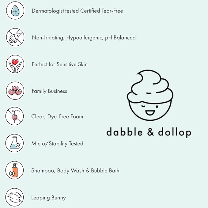 Dabble & Dollop Cherry on Top Conditioner - Natural Shine & Detangler for Kids, 100% USA-made, Paraben & Sulfate Free, Vegan, Gluten-free, Tear-Free (10oz)