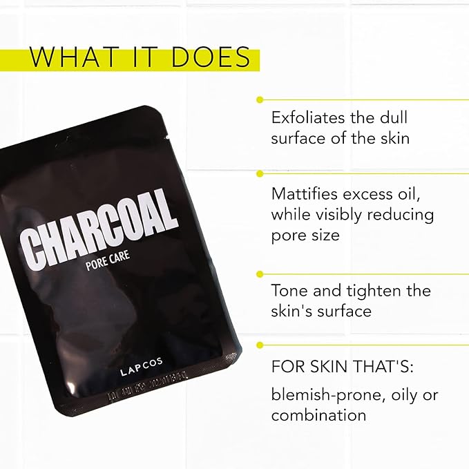 Lapcos charcoal sheet mask, daily