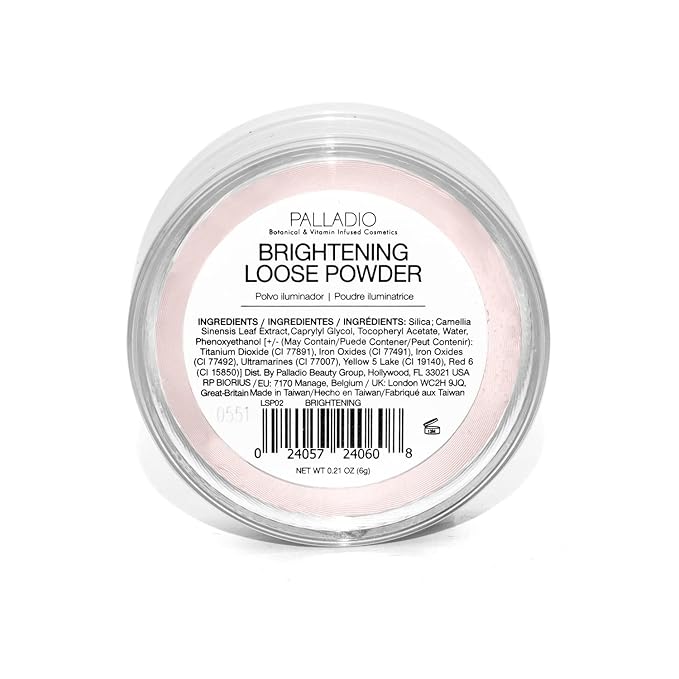 Palladio 4 Ever+Ever Mattifying Loose Setting Powder, Brighten