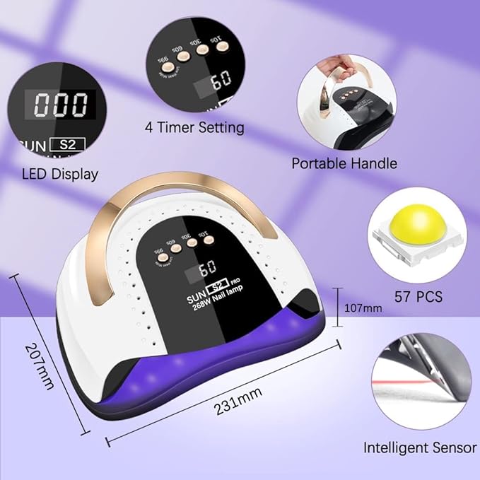 268W UV LED Nail Lamp,