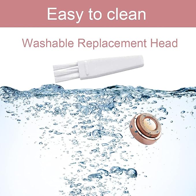 Facial Hair Remover Replacement Heads, for Flawless Women Lip Soft Touch, Chin, and Cheeks Cleaning as Seen on TV 18K Gold-Plated Rose Gold 4 Count