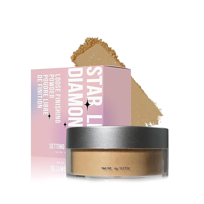 Loose Face Powder Setting Powder, Shimmer Glitter Loose