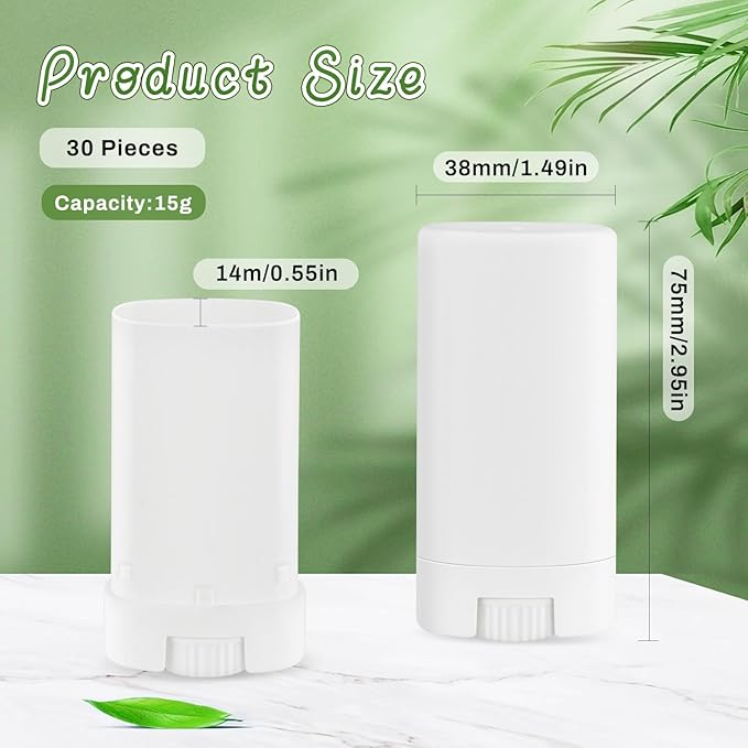 30 Pieces 15g/0.5oz White Oval Plastic