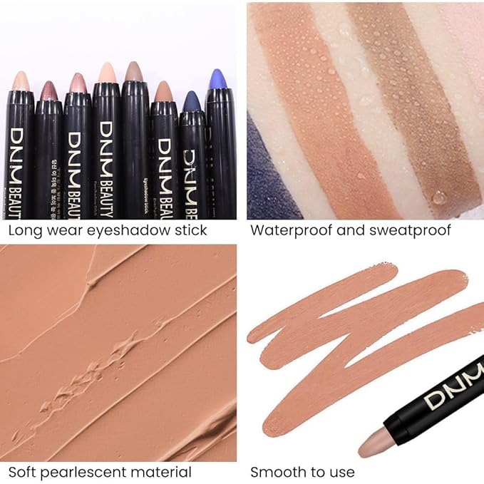 evpct 2Pcs Cream Eyeshadow Sticks Set for Eyes Waterproof, Ginger Matte Caramel Matte Eye shadow Stick Pencil Pen Bulk sombras en crema para ojos 29+30