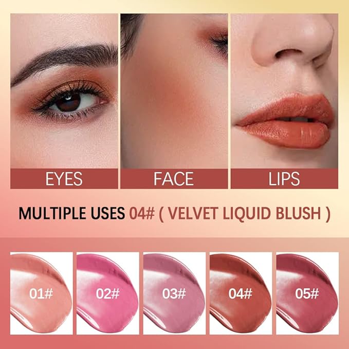 Velvet Liquid Blush, Liquid Cream Blush, Moist Matte Breathable (03)