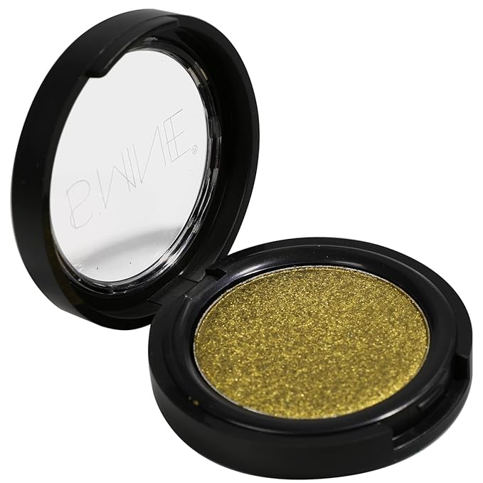 ISMINE Single Eyeshadow Powder Palette Shimmer Gold, High Pigment, Longwear Single Gold Eye Makeup for Day & Night (#16)