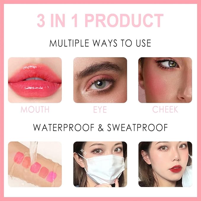 6Colors Peach Lip Tint Stain Set,Water Lip Tint Gloss