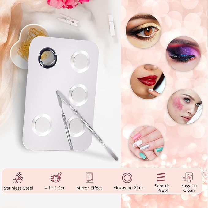 4 in 2 Set Makeup Mixing Palette, Makeup