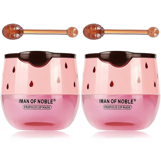 2Pcs Strawberry Vitamin E Lip Masks，Lip