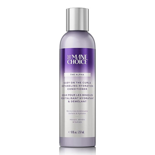 The Mane Choice The Alpha Easy On The Curls Hydration Curly Hair Conditioner, Nourishing Detangling Conditioner Enriched with Biotin & Vitamin E, Sulfate & Paraben-Free, 8 oz