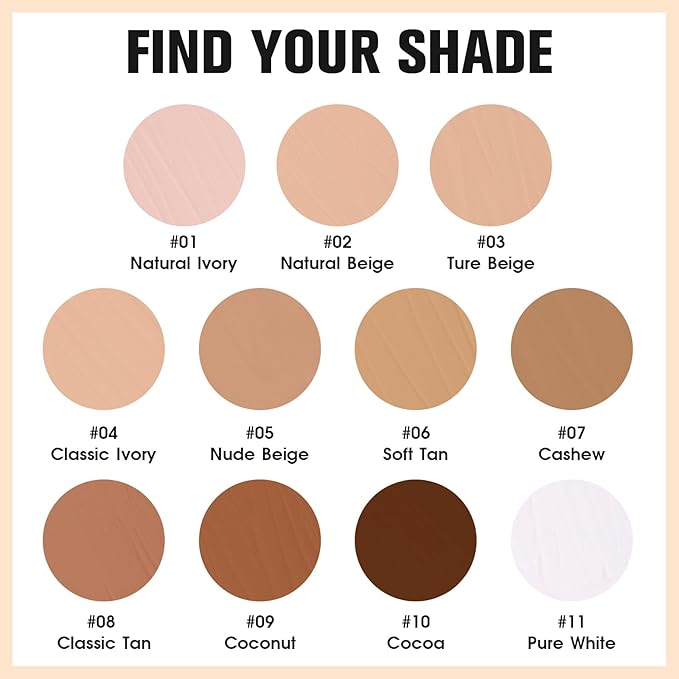 UCANBE Matte Liquid Foundation with Brush, Skincare Serum fl. oz.