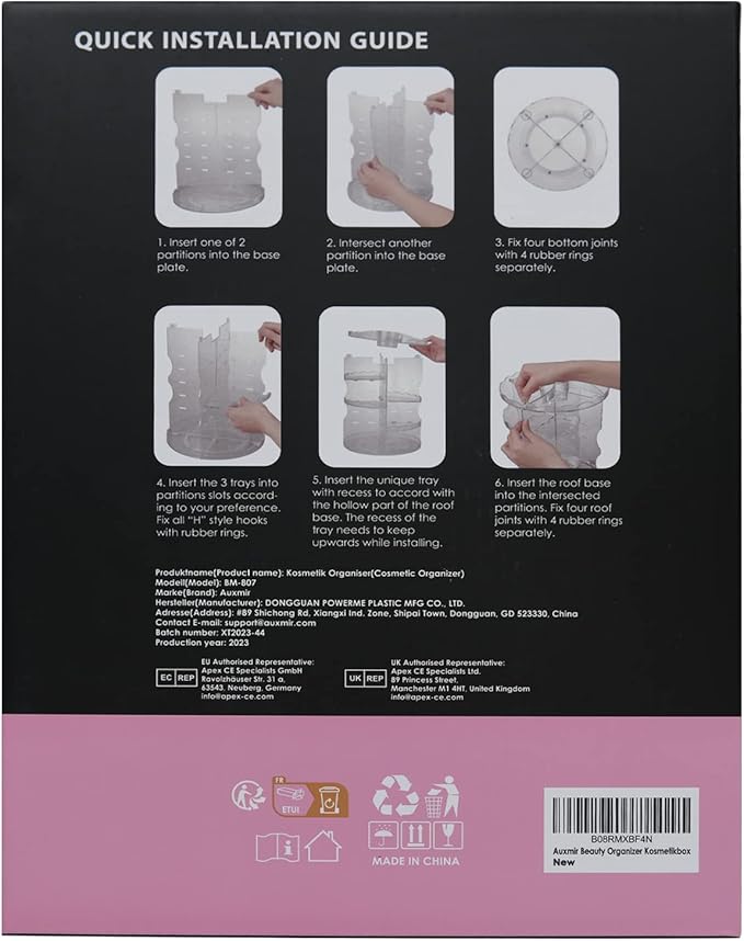 Rotating makeup organizer, 360 spinning