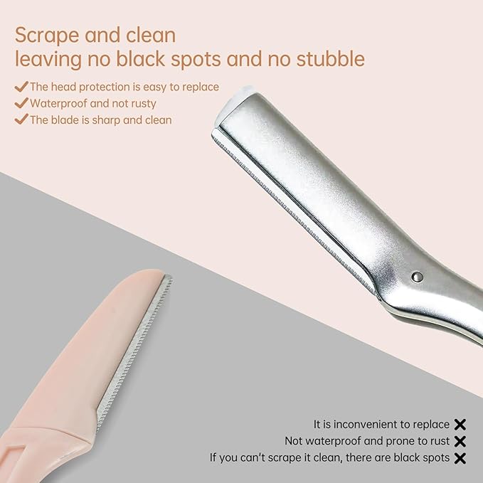 Facial Razor Replacement Blades Be suitable for Twee zerman Stainless steel blade 20 Count (Pack of 1)