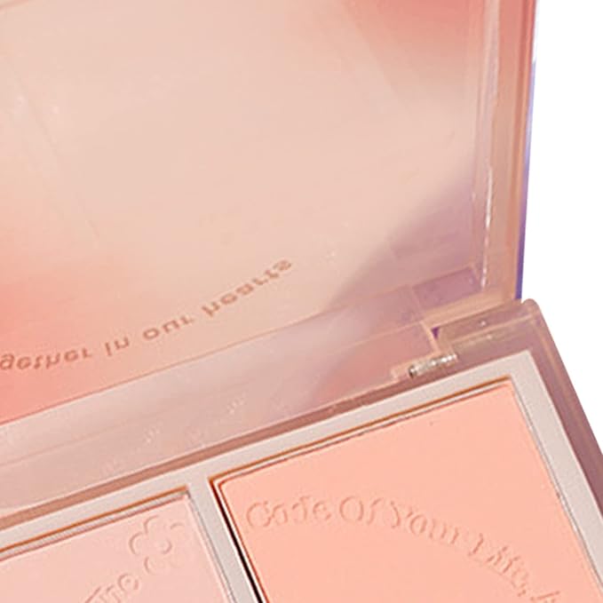 Powder Blush,Metallic Makeup Powder Blush Long Lasting Smooth Blush Palette