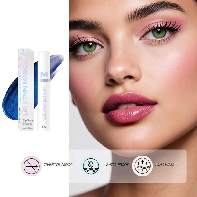 Matte Lip Gloss Peel Off Masque - Peel Off Lip Stain Tattoo, Mauve Peel Off Lip Tint，Long Lasting Waterproof Transfer-proof Lip Mask Lip Stain Peel Off Lip Gloss,Stay Lip Makeup 05#