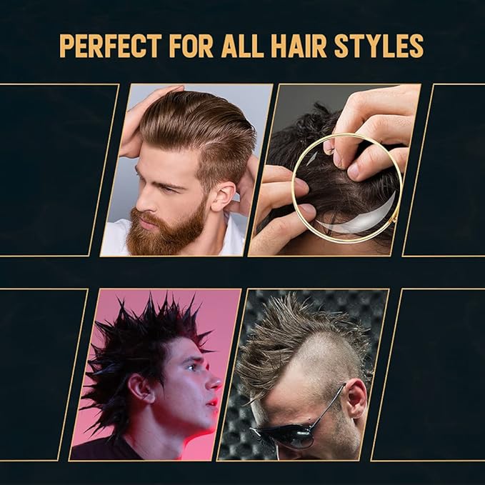 Woody's Wood Glue Extreme Styling Gel for Men, Intense Long-lasting Hold with No Flaking, Quick-drying, Retains Moisture, Suitable for All Hair Types and Hair Styles, 4 oz - 1 pack