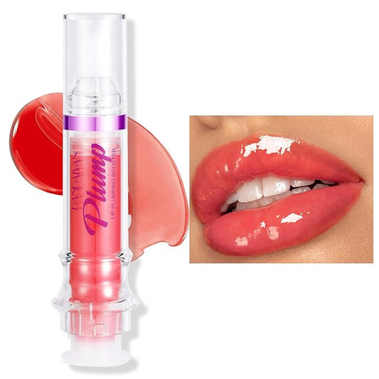Erinde Lip Plumper Gloss, Natural Spicy Lip Plumping Booster Lip Plumping Oil, Ultra-Hydrating & Nourishing Plump Lip Plumper, Glossy Finish Fuller Lip Plumping Lip Gloss for Women Girls, 04#
