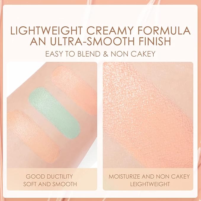 6 Colors Correcting Concealer Palette, Makeup Cream Contour