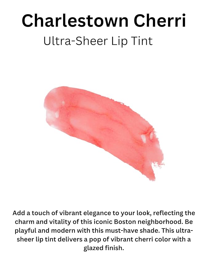 Charlestown Cherri Lip Gloss (.25oz) - Naturally Refreshing Vegan Lip Gloss with Aloe, Vitamins C & E, Spearmint Extract