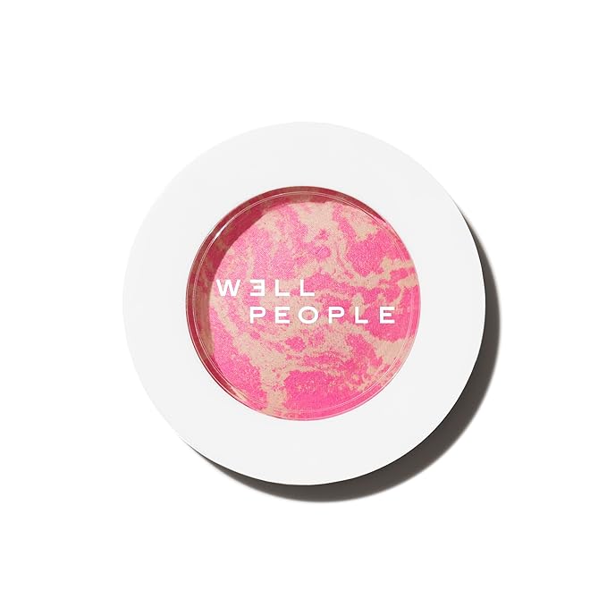 Well People Superpowder Blush Powder, Hydrating Powder Blush Guava Twist